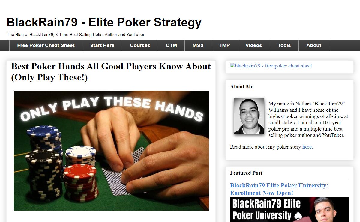 BlackRain79 - Elite Poker Strategy
