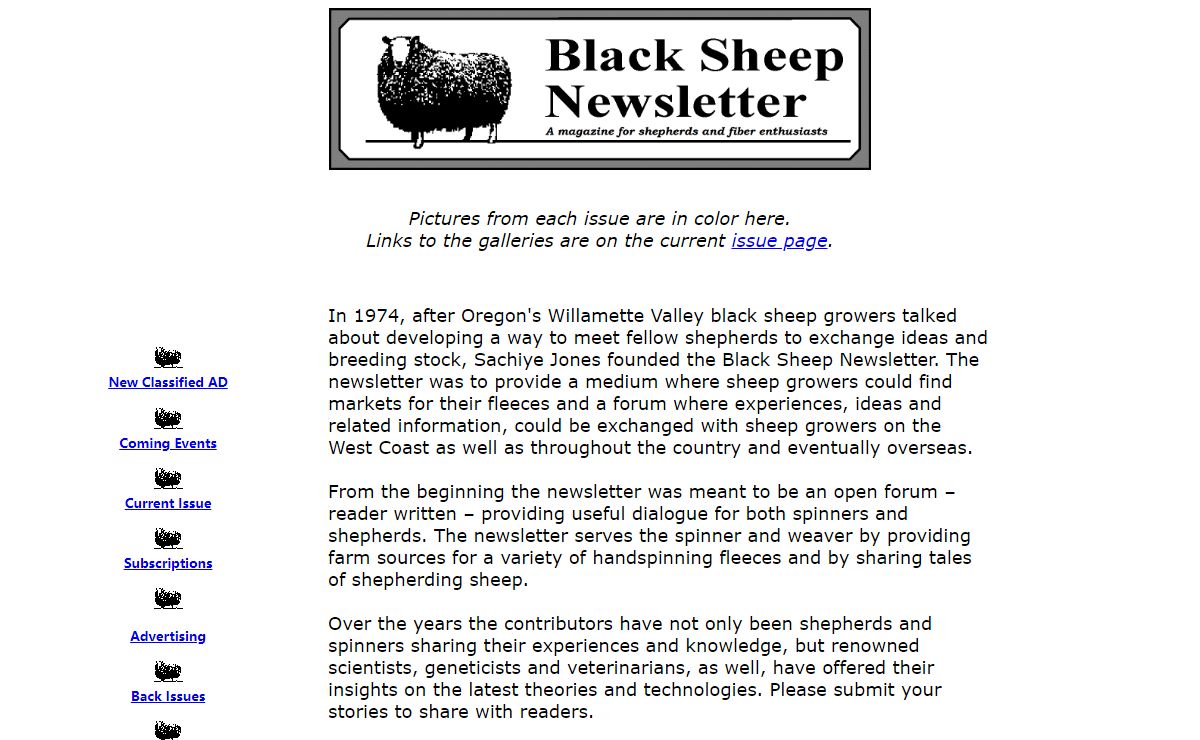 Black Sheep Newsletter