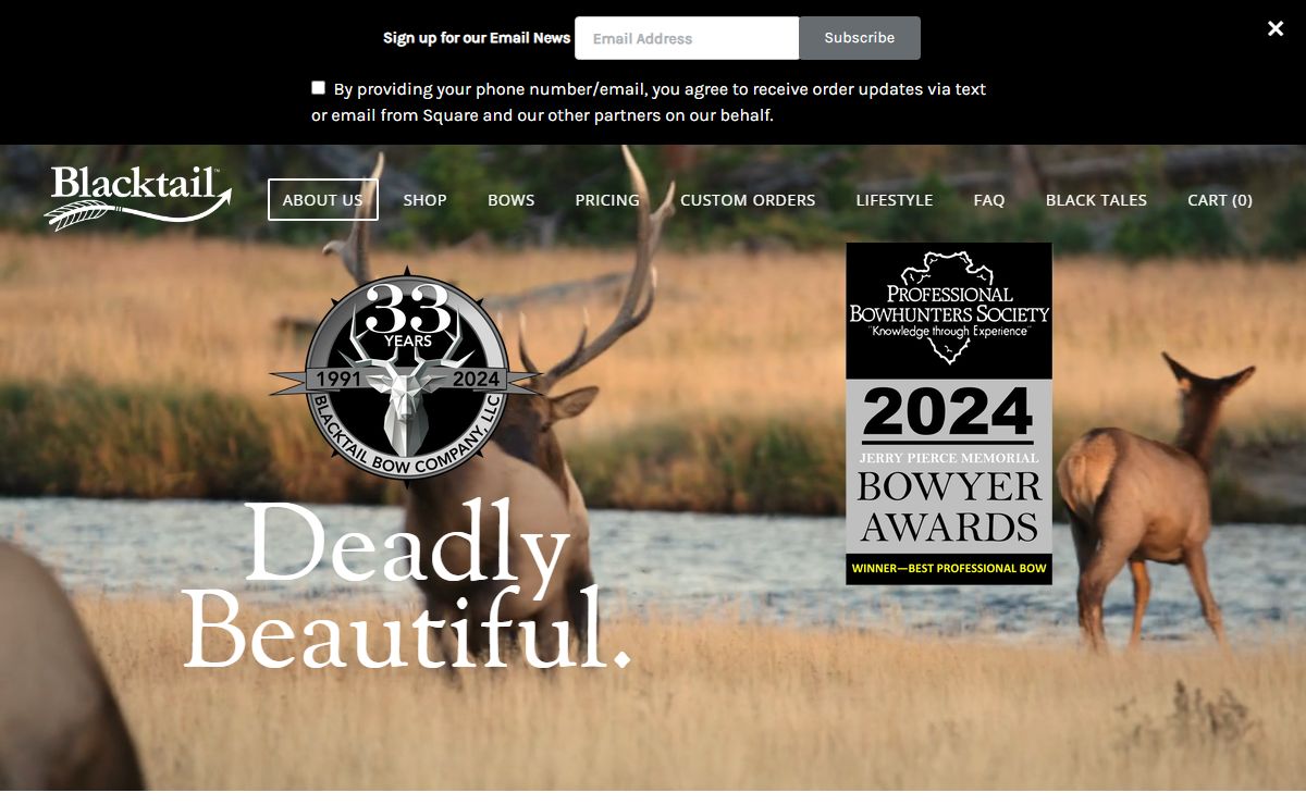 Blacktail Bow Company, LLC - About Blacktail Bows - take-down and one-piece recurve bows