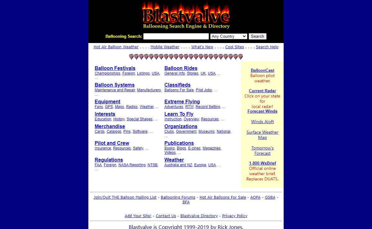 Blastvalve Ballooning Search Engine