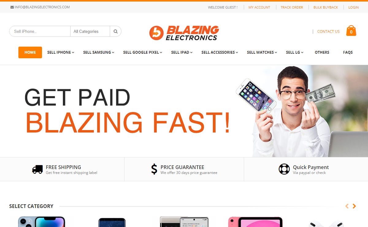 Blazing Electronics - Sell My iPhone | Sell Used Cell Phone | Sell iPad Online