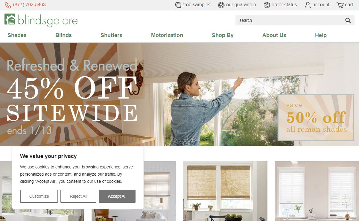 Custom Window Treatments, Blinds, Shades | Blindsgalore