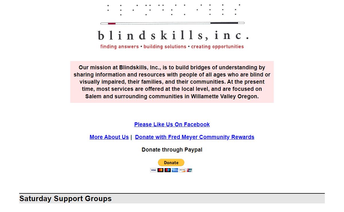 Blindskills, Inc. Providing Resources to the Blind Community