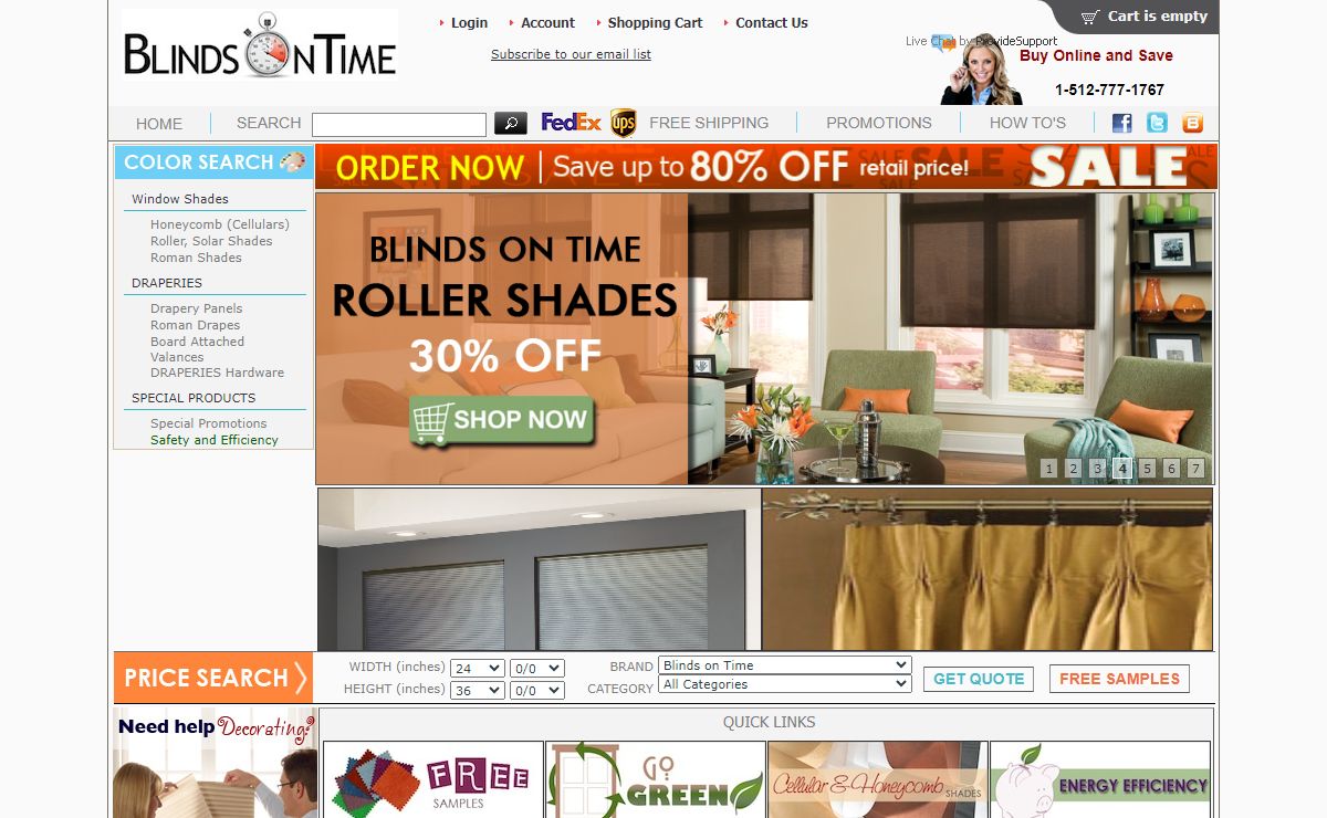 Quality Shades, Blinds, Drapes and Shutters | Blinds On Time