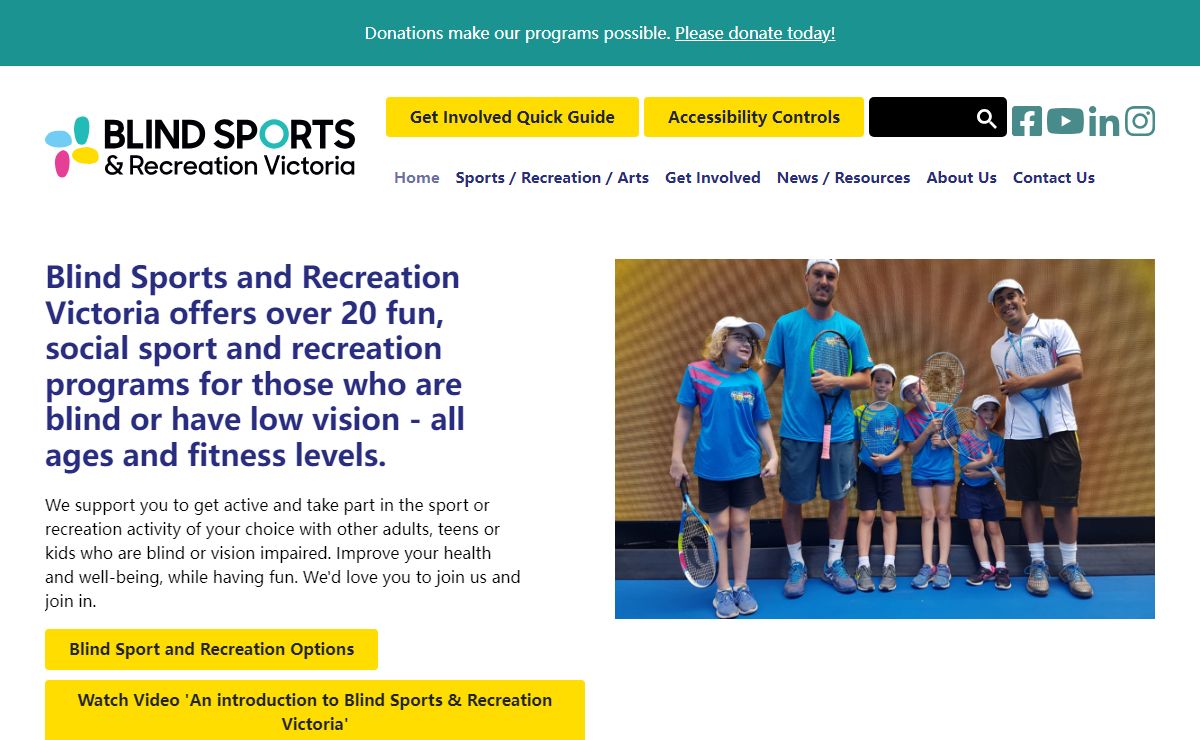Sports and Recreation for people who are blind or vision impaired. - Blind Sports