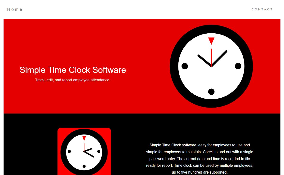 Simple Time Clock Software