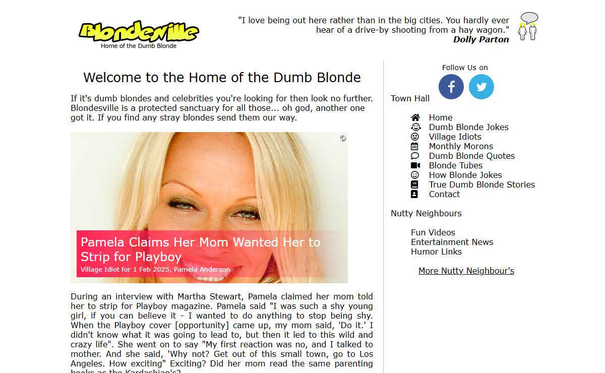 Dumb Blonde Jokes and Blonde Celebrity Gossip | Blondesville