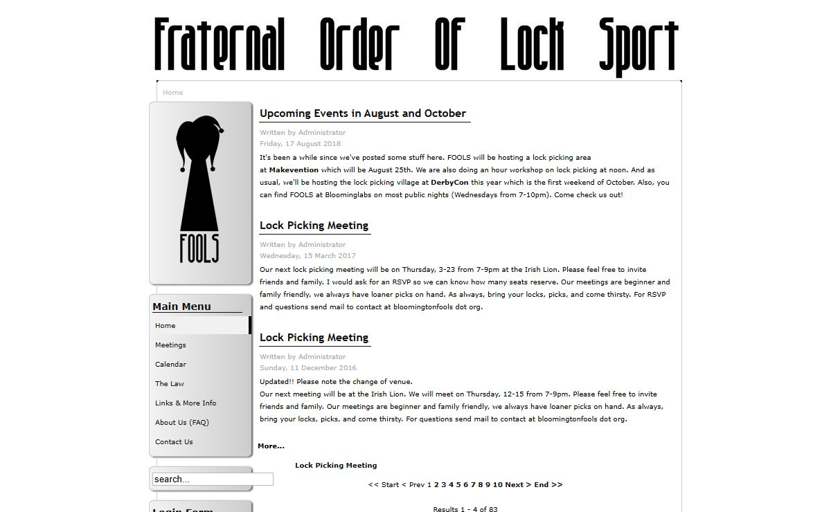 Fraternal Order Of Locksport - Home