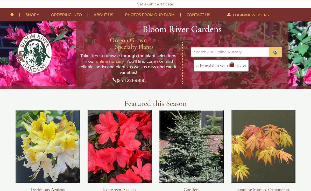 Plants, Shrubs, Trees, Flowers from Bloom River Gardens