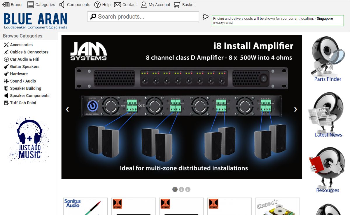 Blue Aran - The UK's no.1 Loudspeaker Component Stockist