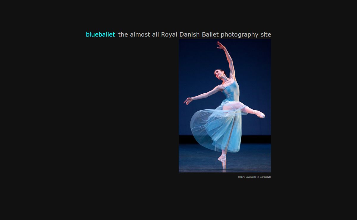 blueballet - the almost all Royal Danish Ballet photography site