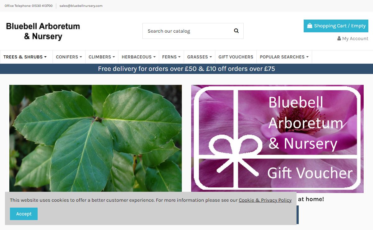 Bluebell Arboretum & Nursery - Specialists in Trees & Shrubs