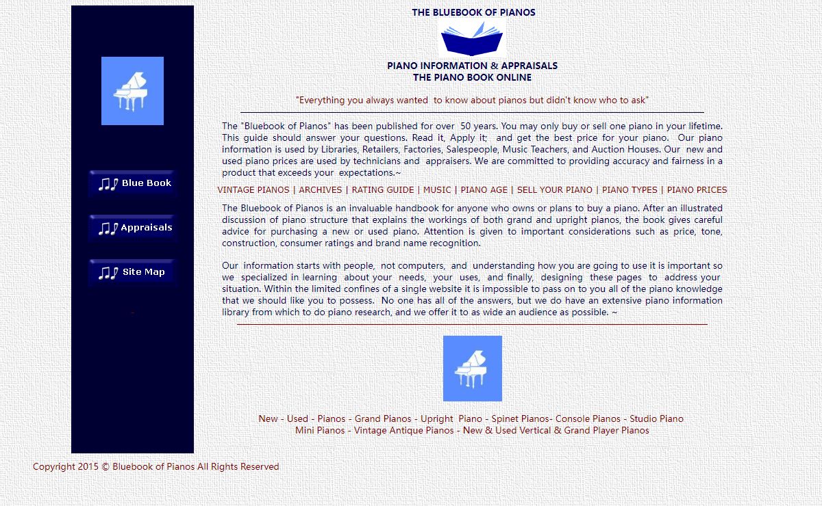"Piano Information and Appraisal, Piano Information and Prices, Official Bluebook of Pianos Resale Value - Your Piano's Worth"
