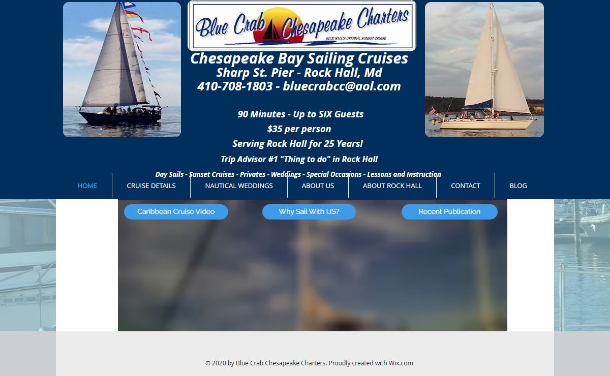 Blue Crab Chesapeake Sailing Charters | Cruises | Rock Hall Maryland