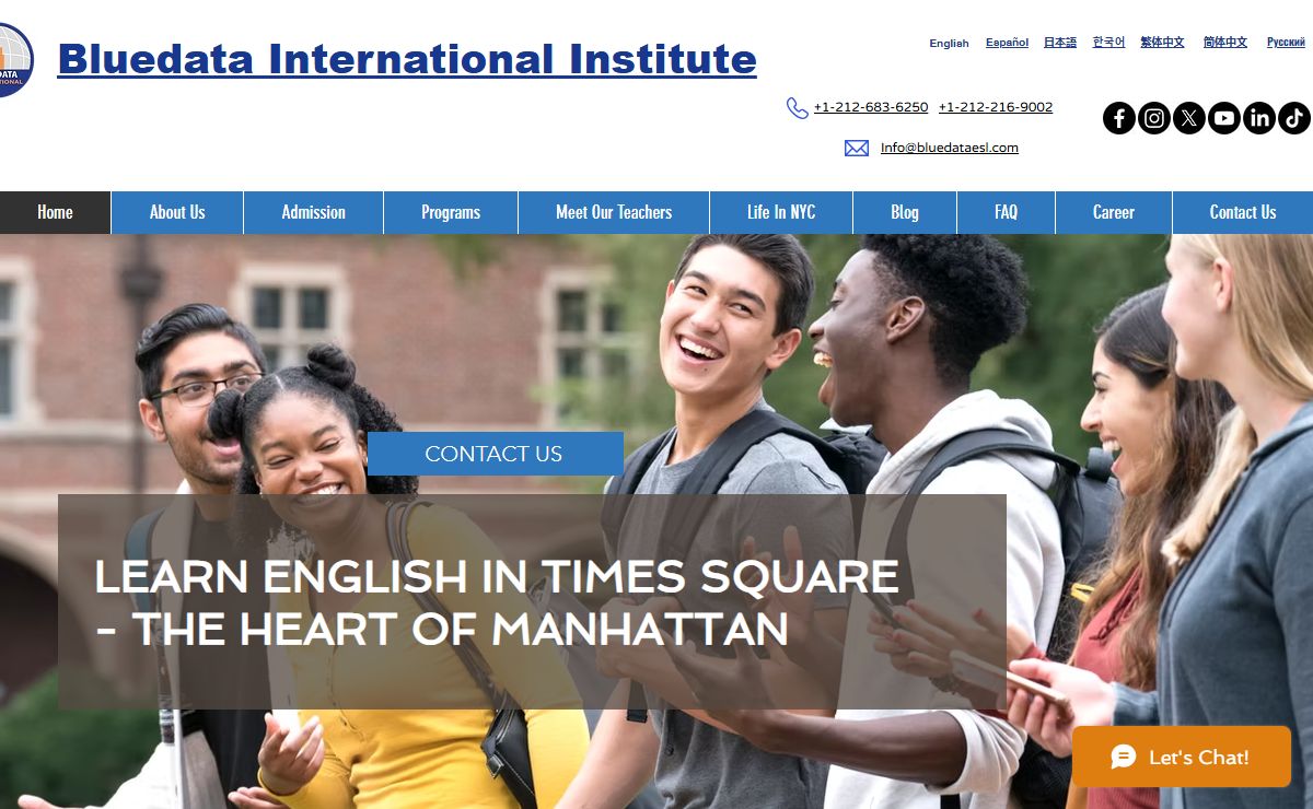 Bluedata International Institute - ESL Classes Manhattan | ESL Program NYC