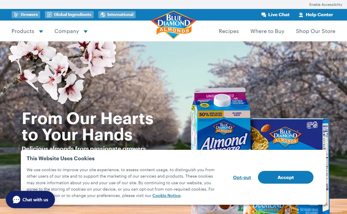 From Our Hearts to Your Hands | Blue Diamond