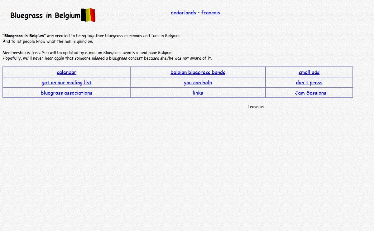 Bluegrass in Belgium