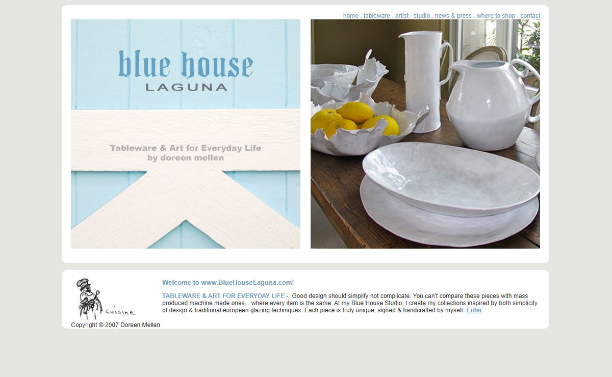 Ceramics Pottery Tableware Artist - Blue House Studio Gallery in San Diego CA