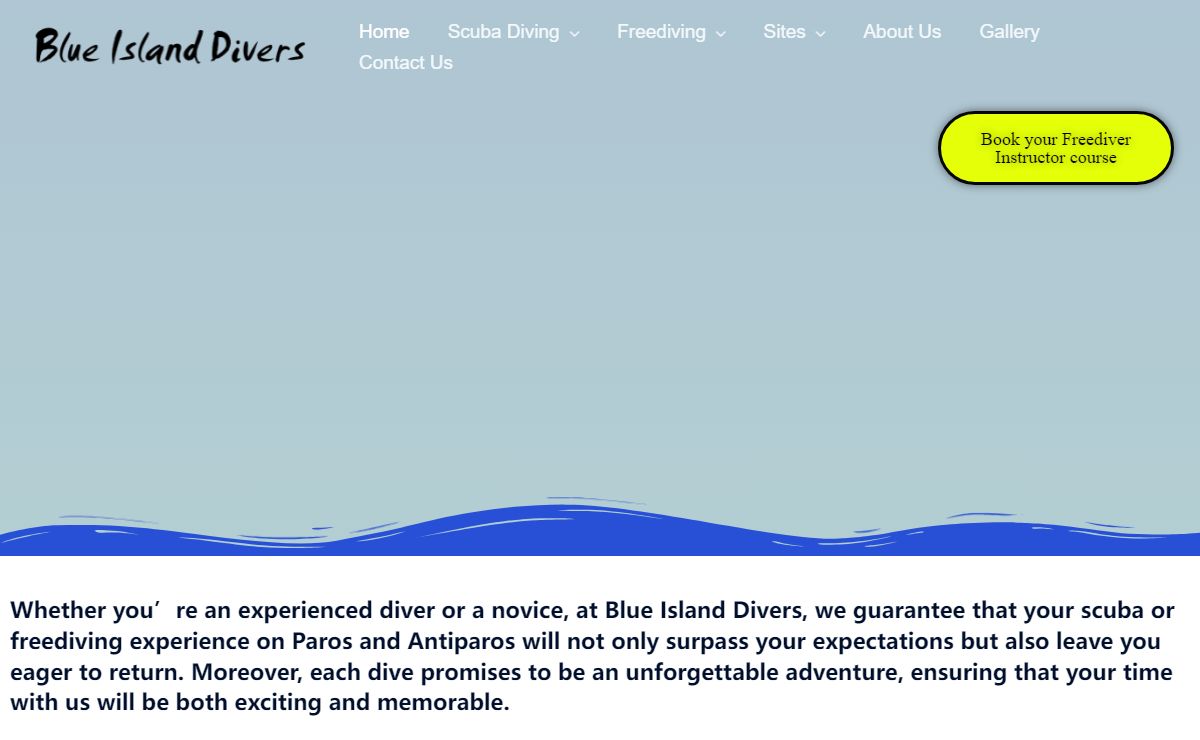 Scuba and Free Diving on Paros and Antiparos | Blue Island Divers