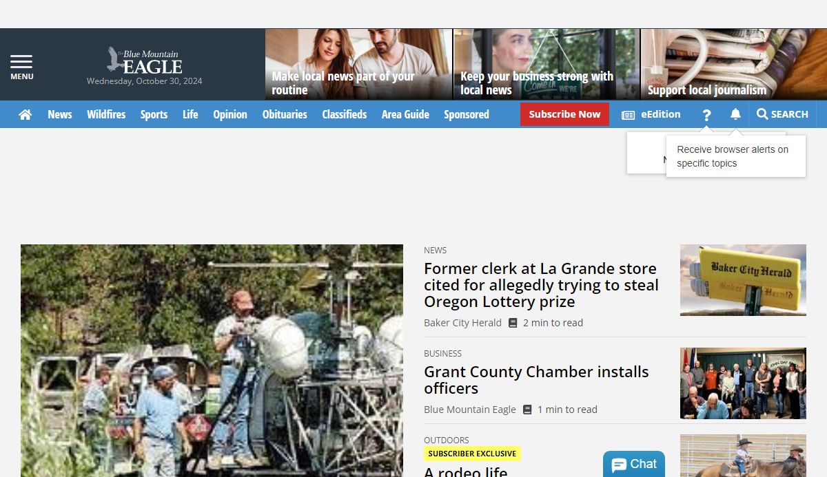 Blue Mountain Eagle | Grant County's Newspaper since 1868