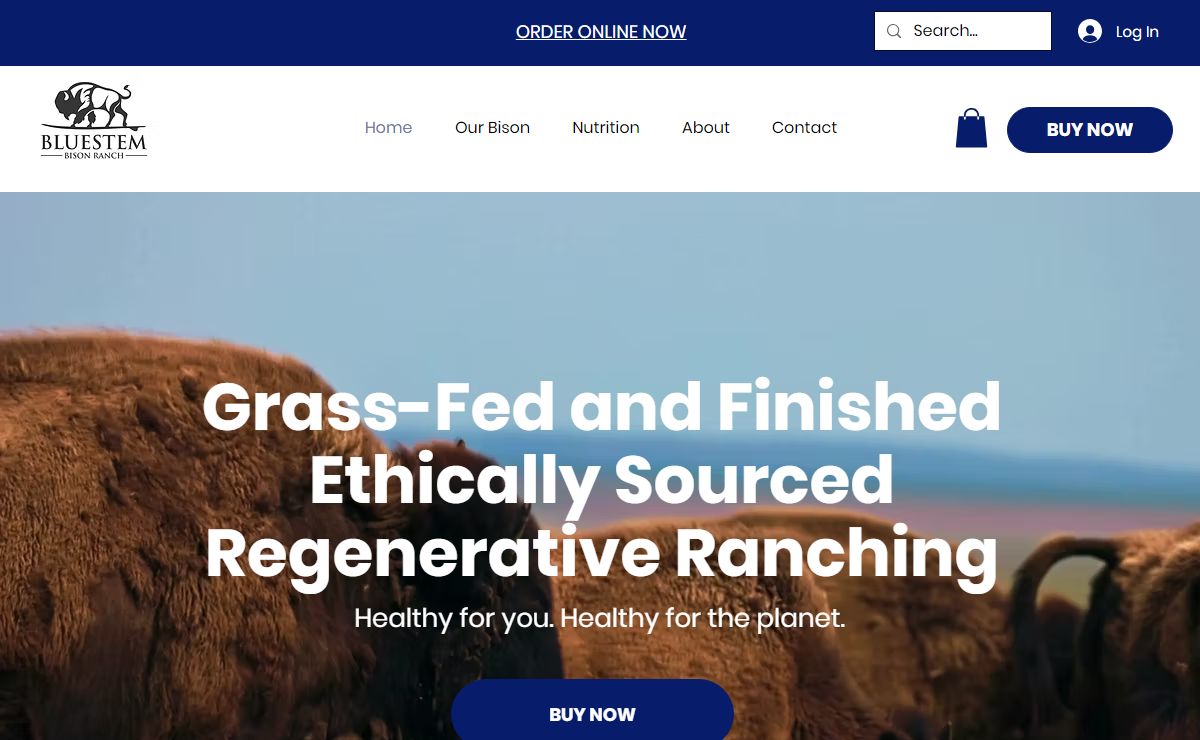 Bluestem Bison Ranch | Grass-Fed and Finished Bison Meat