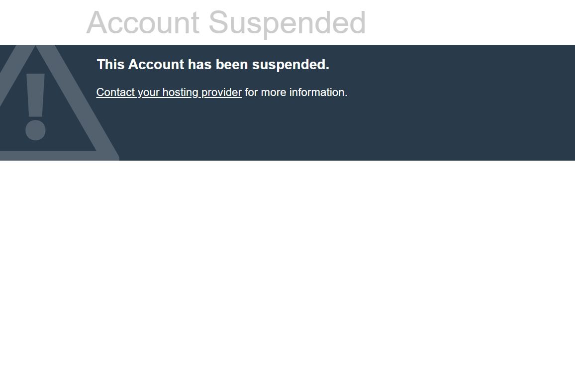 Account Suspended