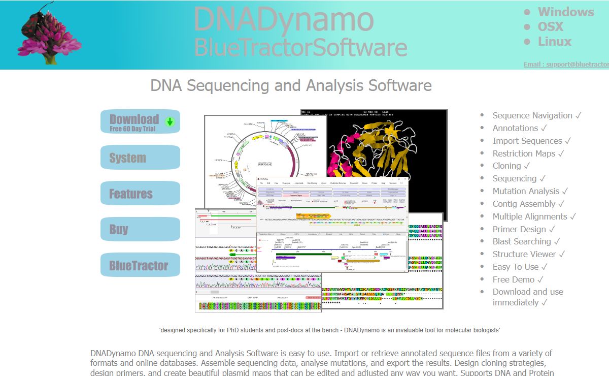 DNADynamo DNA Sequence Analysis Software