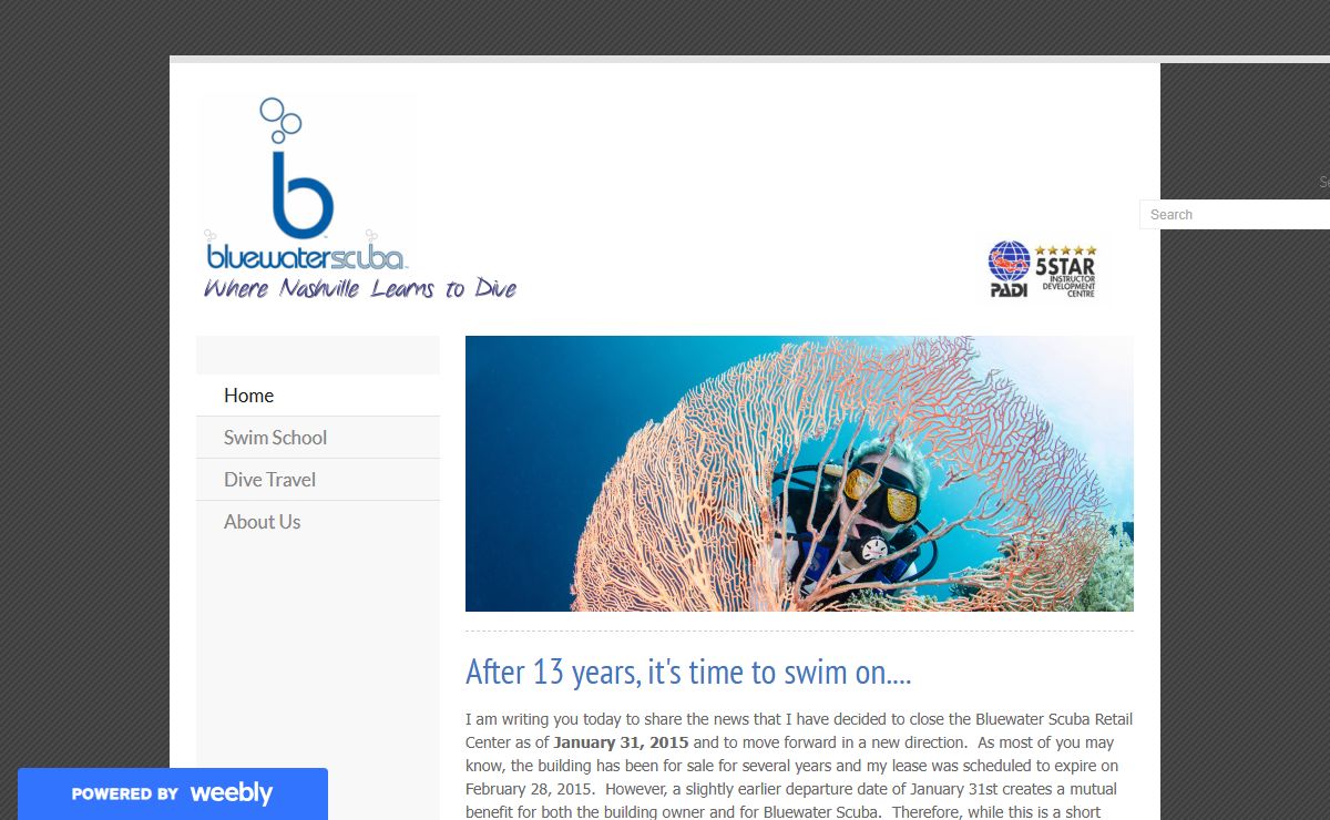 Bluewater Scuba - "Where Nashville Learns To Dive" - Bluewater Scuba Classes - Where Nashville Learns To Dive