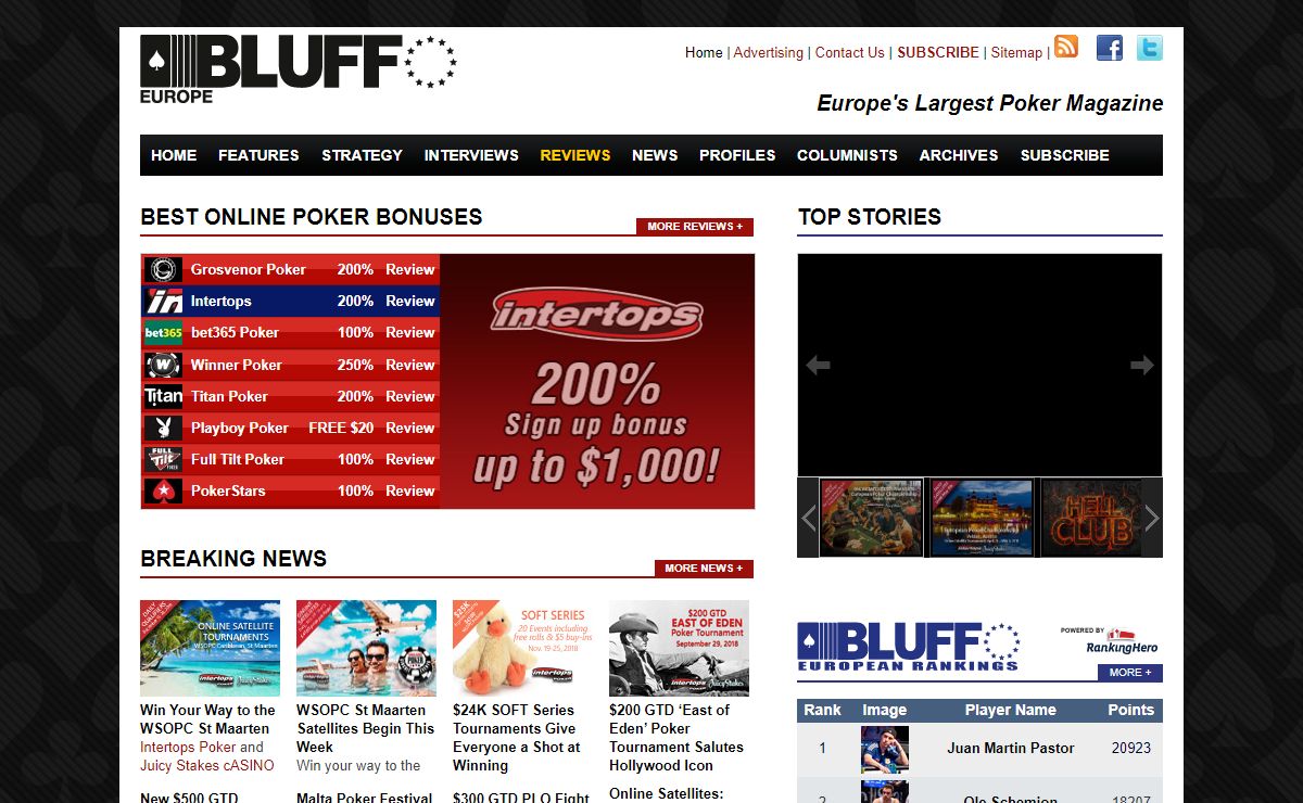 Poker News, Features, Strategy, Columnists, Poker Players, Reviews, Interviews » Bluff Europe Magazine