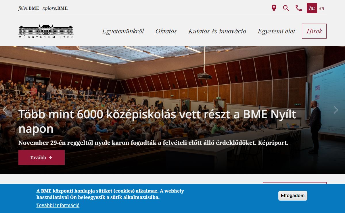 Főoldal | BME központi portál