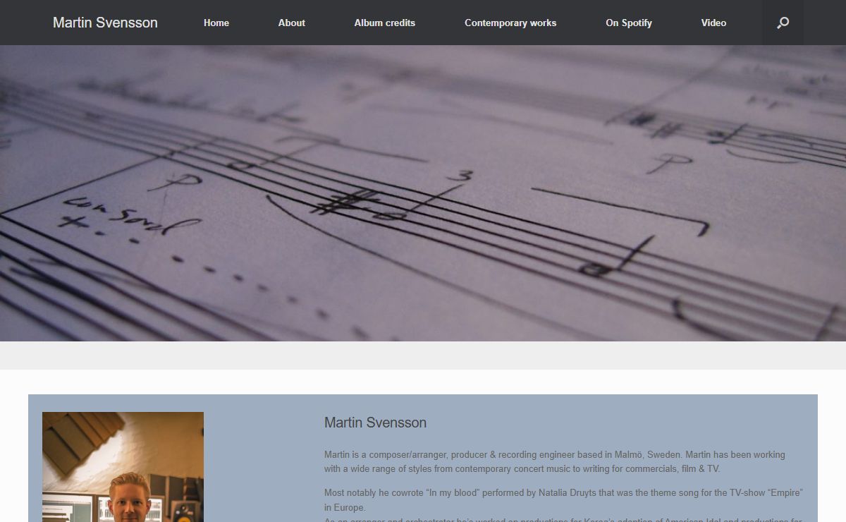 Martin Svensson – The music of composer Martin Svensson