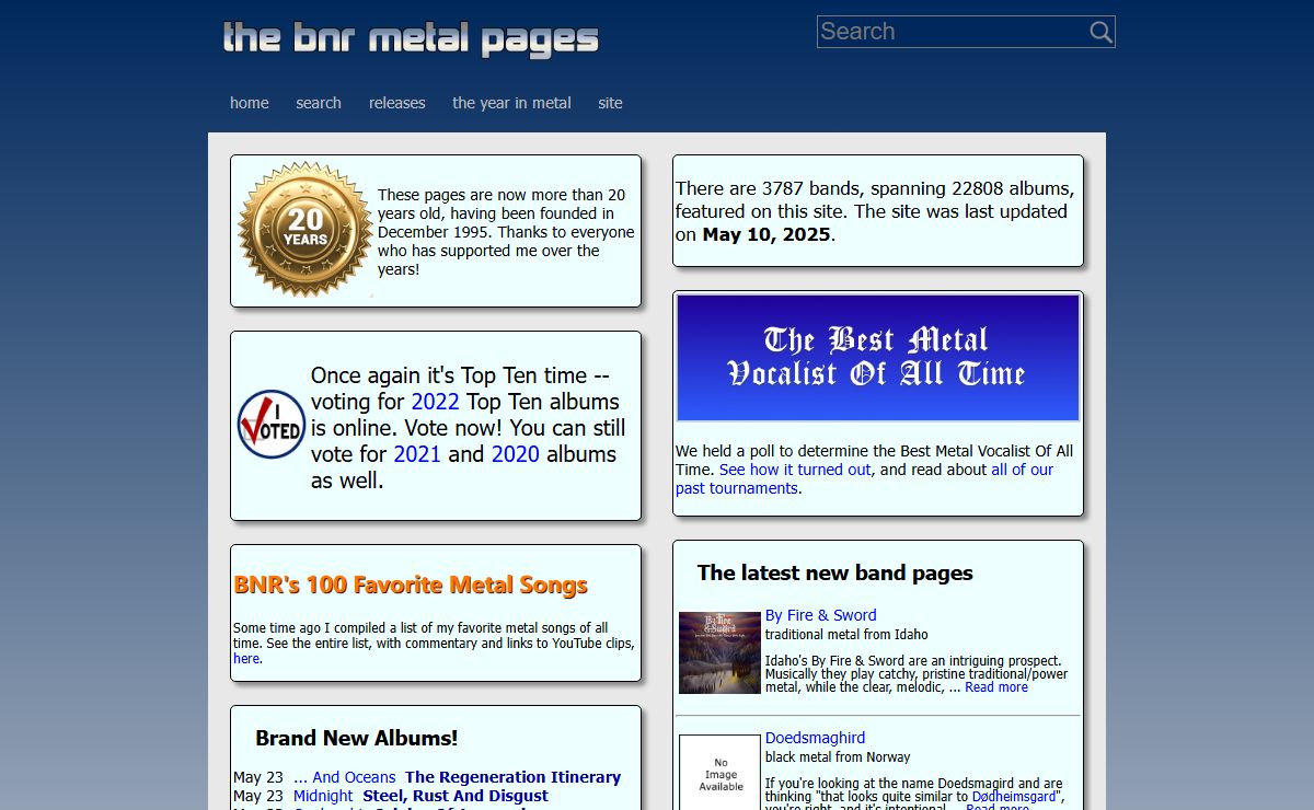 The BNR Metal Pages - Home