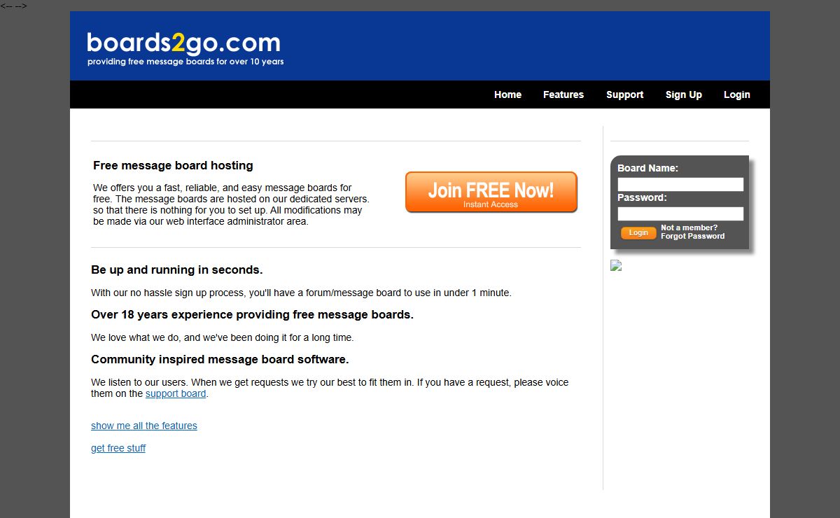 Boards2Go.com - Free Message Board Hosting