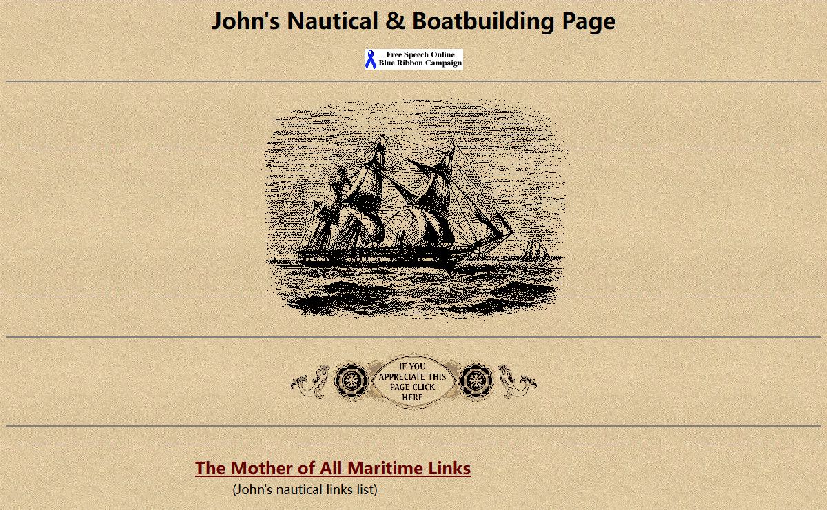 John's Nautical and Boatbuilding Page