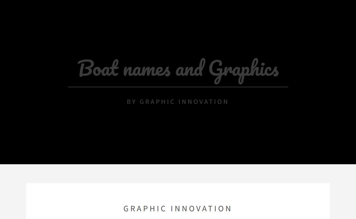 Boat names, graphics to enhance your yacht,power boat,or dinghy