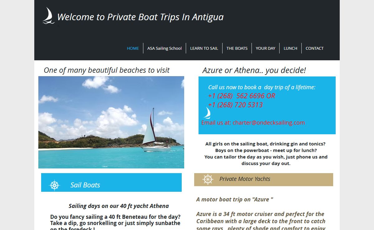 SailBoat ride| power boat trips| Jolly Harbour Antigua