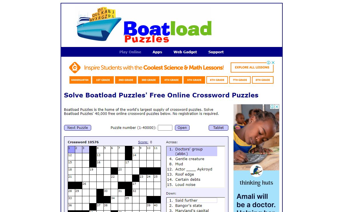 Free Online Crossword Puzzles