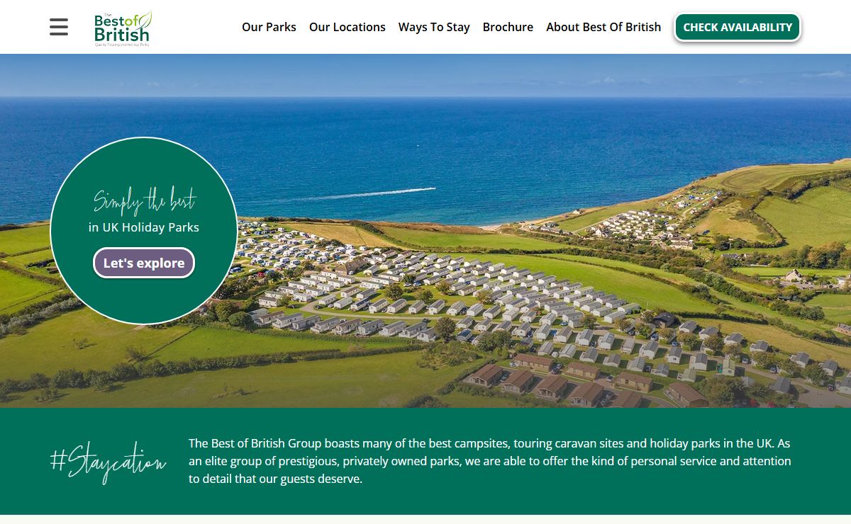 Best of British Holiday Park, Caravan Sites, Campsites & Touring