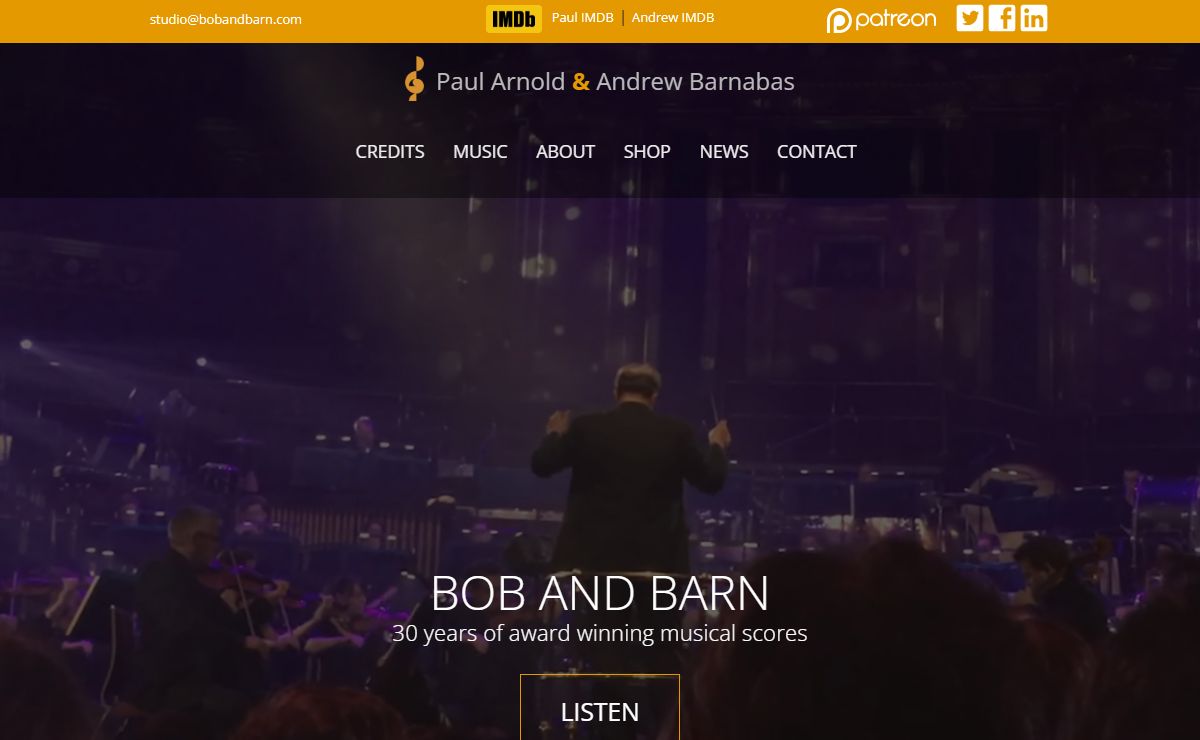 Paul Arnold & Andrew Barnabas | 30 Years of Award Winning Musical Scores