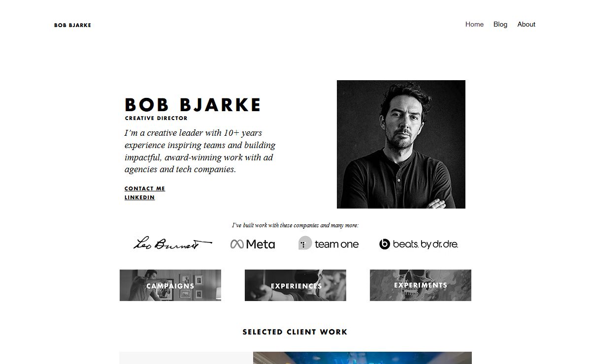 Bob Bjarke, Creative Director