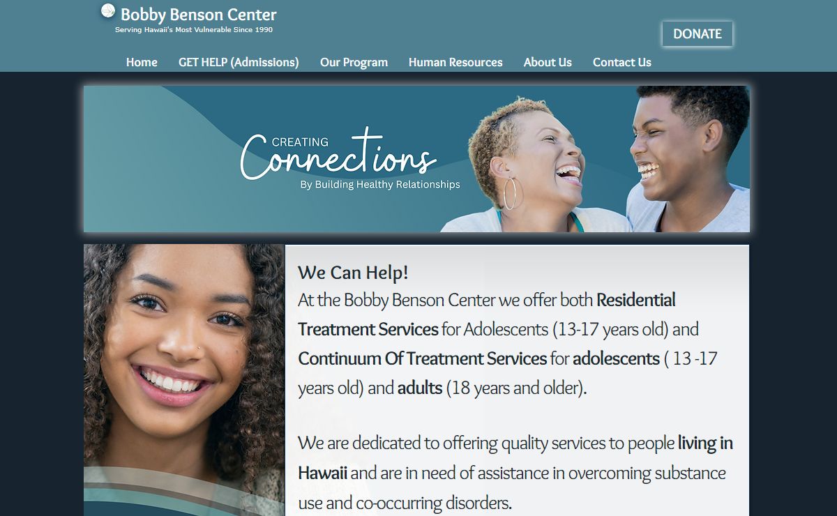 Home | Bobby Benson Center; 56-660 Kamehameha Hwy; Kahuku, HI: Substance Abuse