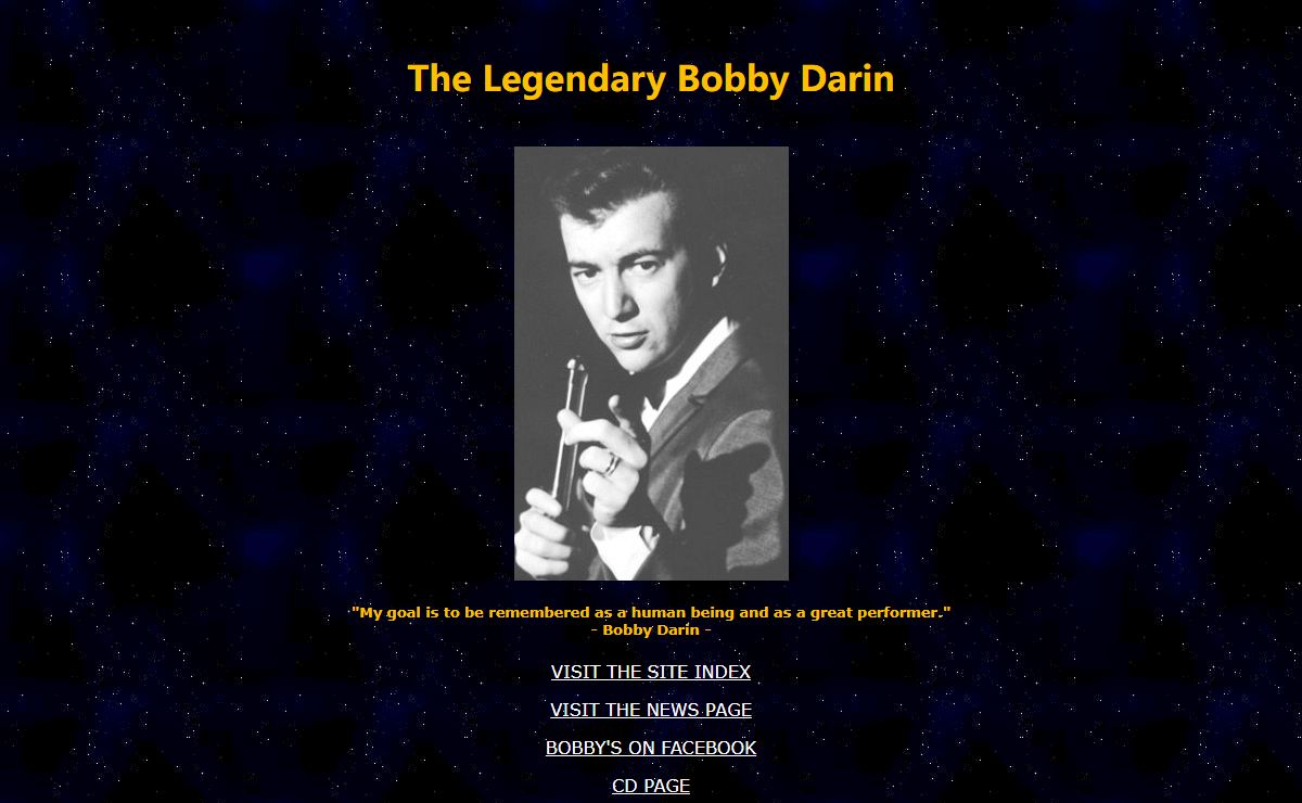 bobbydarin.net: The Official Bobby Darin Website