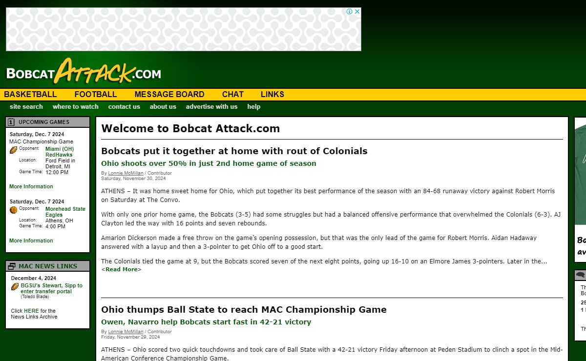 BobcatAttack.com - For Fans of Ohio University Sports