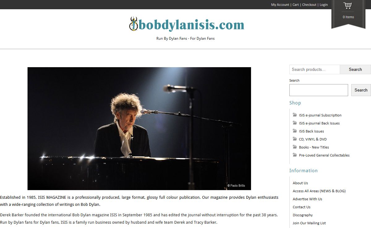 Bob Dylan ISIS Magazine | Run By Dylan Fans – For Dylan Fans