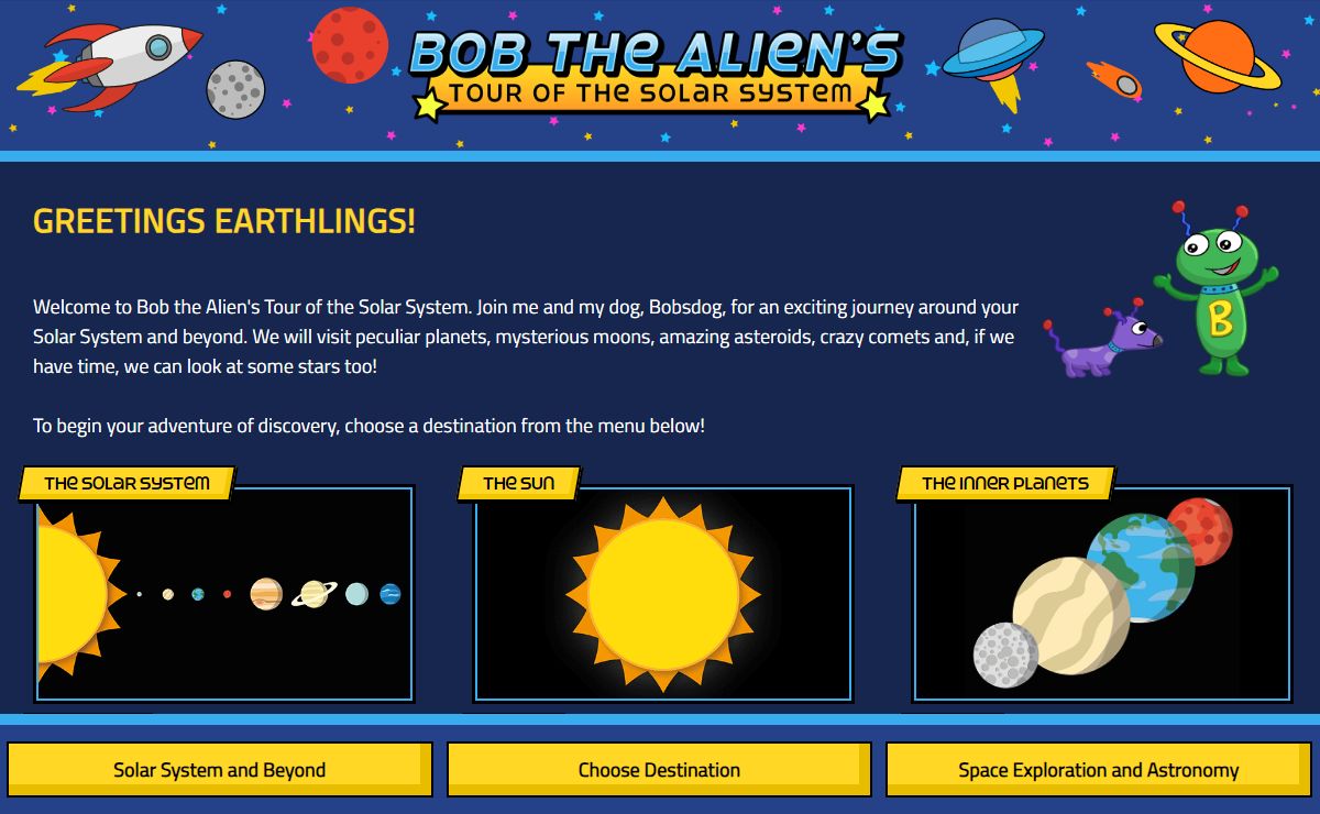 Bob the Alien's Tour of the Solar System