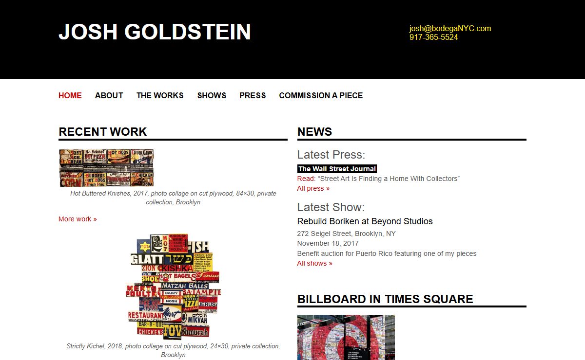 Artist Josh Goldstein: NYC Sculptural Urban Photo Collage