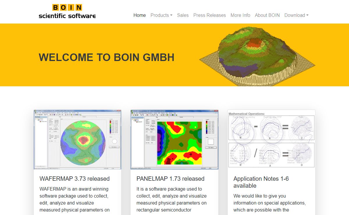Boin GmbH - Wafermap: Metrology Software for the Semiconductor Industry