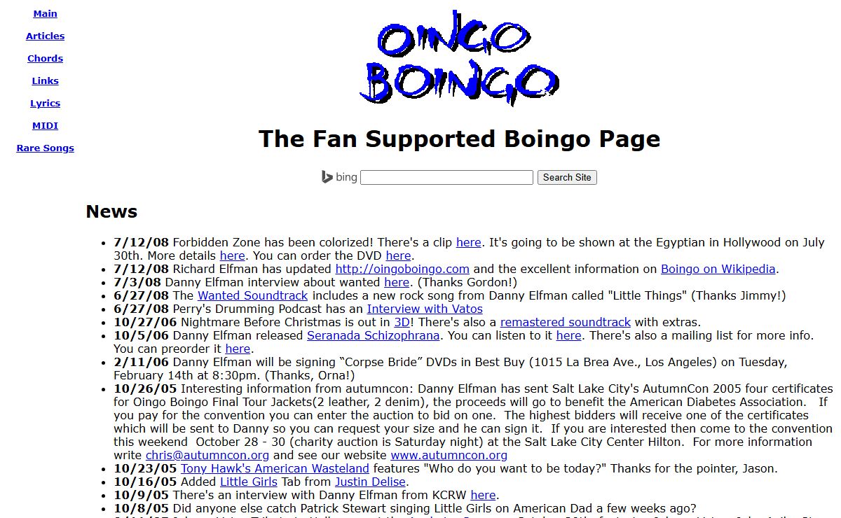 Dan's Boingo Page