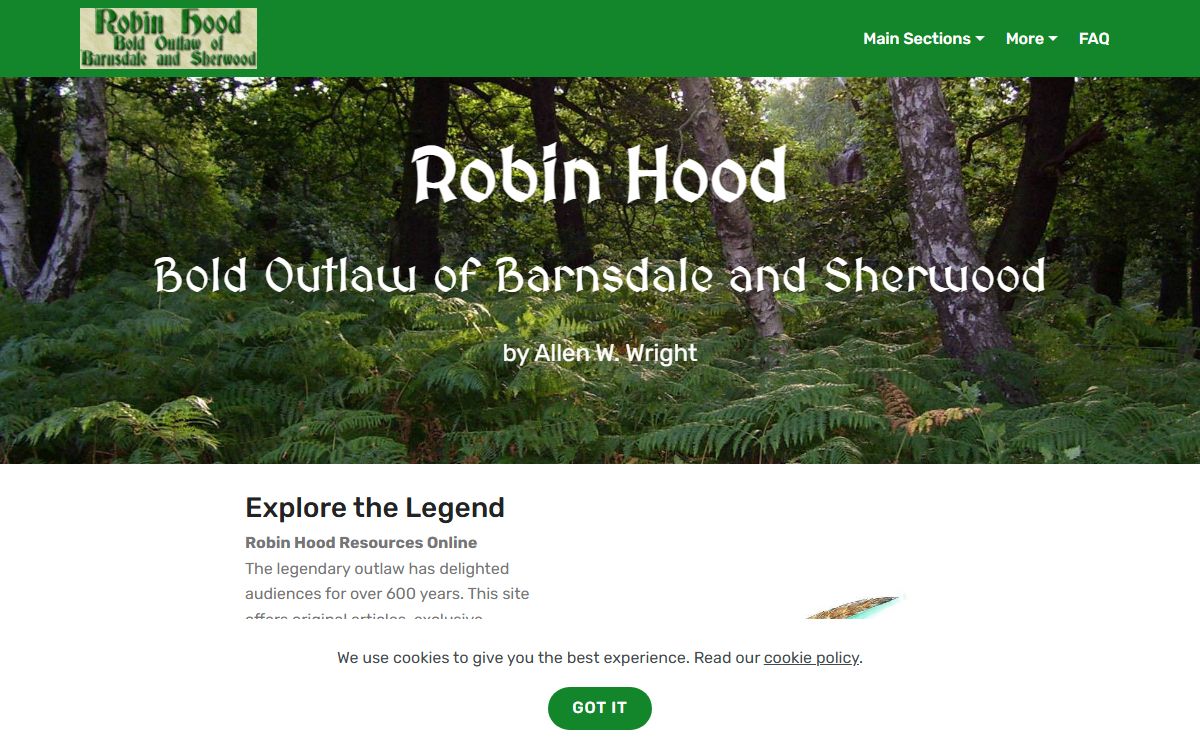 Robin Hood -- Bold Outlaw of Barnsdale and Sherwood