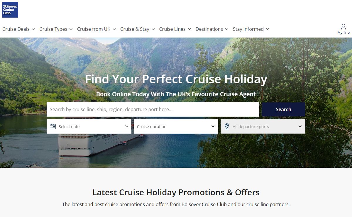 Bolsover Cruise Club | Cruise Holidays 2025, 2026 & 2027